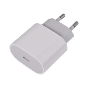 Зарядно адаптер 220V оригинално бързозареждащо Apple MHJE3ZM/A 20W USB-C за Apple iPhone 13 6.1 / Apple iPhone 13 Pro  / Apple iPhone 13 Pro Max  / Apple iPhone 13 mini бяло 
